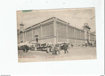 BEZIERS 38 LES HALLES  (MARCHE ANIME) 1923