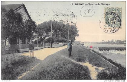 CPA 95 BEZONS CHEMIN DU HALAGE 1907