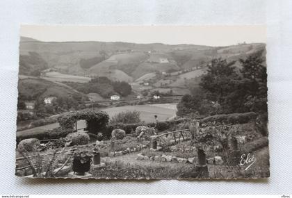 Cpsm 1954, Biriatou, la terrasse et les jardins du restaurant Bonnet Atchenia, Pyrénées Atlantiques 64