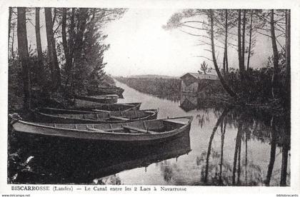 D40 BISCARROSSE (Landes), Vue du CANAL ENTRE LES 2 LACS à NAVARROSSE