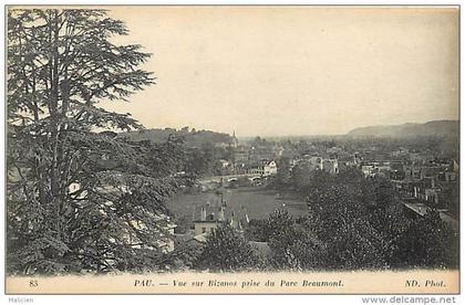 - pyrenees atlantiques -ref- A407 - bizanos - pau - vue sur bizanos prise du parc beaumont - cart bon etat -