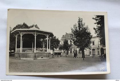 Cpsm 1950, Blaye, le kiosque à musique, Gironde 33