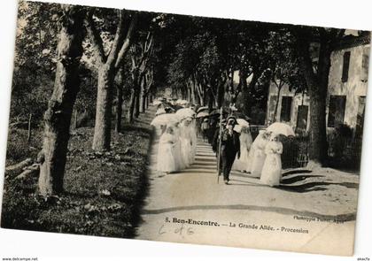 CPA BON-ENCONTRE - La Grande Allée - Procession (210657)