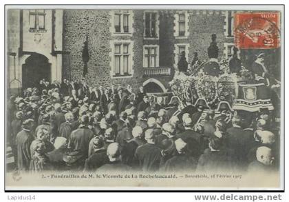 D40/ CPA BONNETABLE FUNERAILLES DE M. LE VICOMTE DE LA ROCHEFOUCAULD BONNETABLE 18 FEVRIER 1907