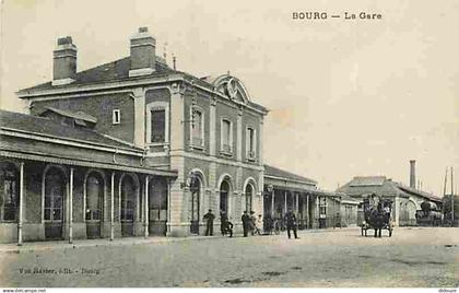 01 - Bourg en Bresse - La Gare - Animée - CPA - Voir Scans Recto-Verso