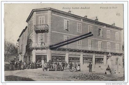 CPA - Bourg Saint Andéol - Place de la Tour