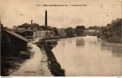 CPA BRAY-sur-SEINE - La SEINE en Aval (436094)