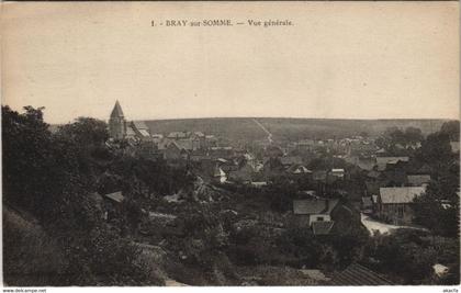 CPA BRAY-SUR-SOMME vue générale (25505)