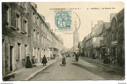 CPA - Carte Postale - France - Brehal - La Grande Rue - 1904 ( I11124)