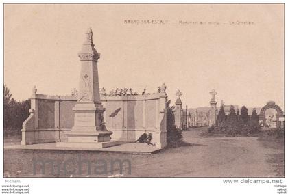 CPA  59  BRUAY  SUR ESCAUT MONUMENT  TB ETAT