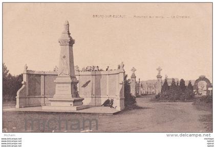 CPA  59  BRUAY  SUR ESCAUT MONUMENT  TB ETAT