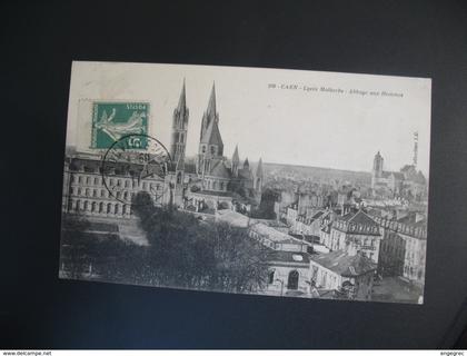 Carte Caen - Lycée Malherbe - Abbaye aux Hommes