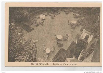 cp , 75 , PARIS , Hôtel Galilée , Jardin vu d'une Terrasse