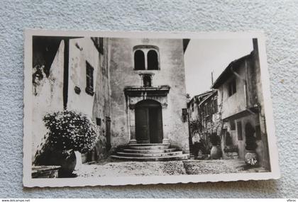 Cpsm, Cagnes sur mer, l'église du château, Alpes maritimes 06