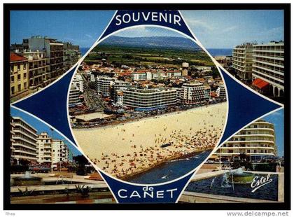 66 Canet-en-Roussillon multi vue souvenir de D66D K66037K C66037C RH079118