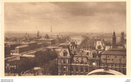 POSTAL  PARIS  -FRANCIA  -PERSPECTIVE SUR LA SEINE-LES PONTS-LES PETITS TABLEAUX DE PARIS