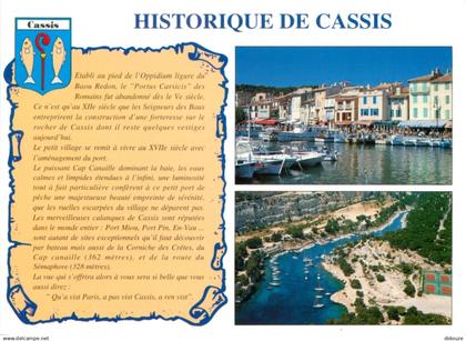 13 - Cassis - Multivues - Historique de Cassis - Blasons - CPM - Voir Scans Recto-Verso