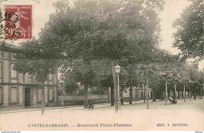 82 - Castelsarrasin - Boulevard Pierre-Flamens - Animée - Correspondance - CPA - Oblitération ronde de 1925 - Voir Scans