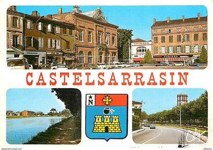 82 - Castelsarrasin - Multivues - Automobiles - Blasons - CPM - Voir Scans Recto-Verso