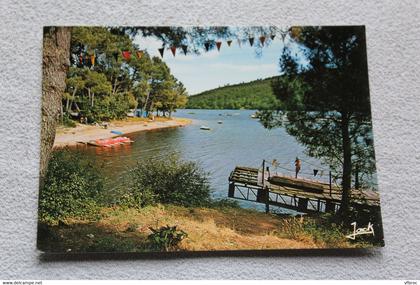 Cpm, Mur de Bretagne, Caurel, la plage et le lac de Guerlédan, cotes d'Armor 22