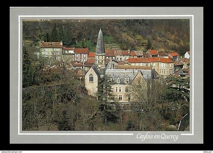 82 - Caylus - Le Château et le clocher de l'Eglise Saint Jean Baptiste - Flamme Postale de Caylus - CPM - Voir Scans Rec