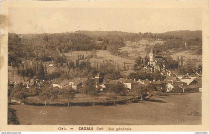 CPA FRANCE 46 " Cazals, Vue générale"