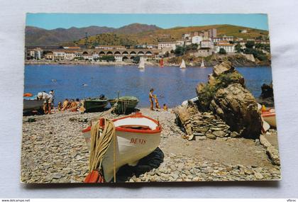 Cpm, Cerbère, vue sur la ville et la plage, Pyrénées orientales 66