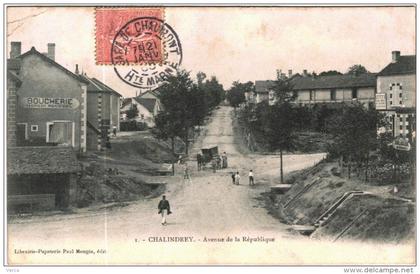 CARTE POSTALE ANCIENNE DE CHALINDREY -   avenue de la république