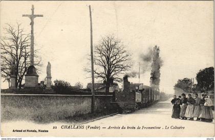 CPA CHALLANS Arrivée d'un train de Fromentine. Le Calvaire LOCOMOTIVE (809930)