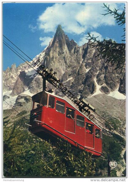 Chamonix - Mont Blanc - Le telepherique qui relie le Montenvers - Ansichtskarte Großformat