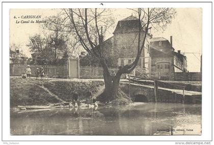 ///  CPA - France - Champagne Ardenne - CARIGNAN - Le Canal du Moulin - Laveuses    //