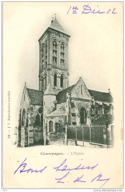 Champagne   ( sur oise ) - l´église    ms32