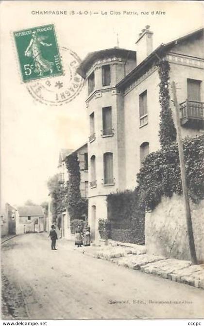 CPA Champagne-sur-Oise Le Clos Patrix Rue d'aire