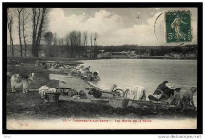 77 Champagne-sur-Seine lavoir lavandiere D77D K77316K C77079C RH085998