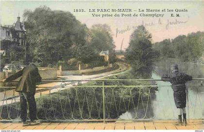 94 - Champigny sur Marne - Le Parc Saint Maur - La Marne et les Quais - Vue prise du Pont de Champigny - Animée - Colori