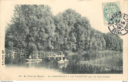 94 - Champigny sur Marne - Le Tour de Marne - De Champigny à La Varenne par la rive droite - Animée - Canotage - Etat lé