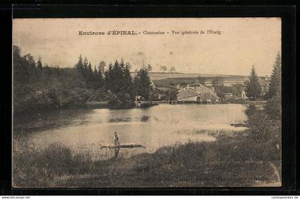 CPA Chantraine, Vue générale de l`Étang