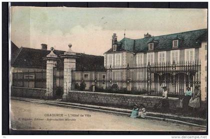 10 - Chaource - L'Hotel de Ville - Animée - Colorisée