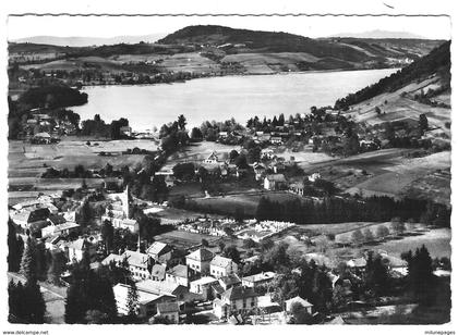 38 ISERE Vue générale aérienne du lac de Paladru et de CHARAVINES les BAINS