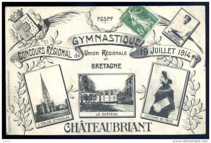 cpa du 44 Châteaubriant Concours régional de Gymnastique le 19 juillet 1914   JAN16 8