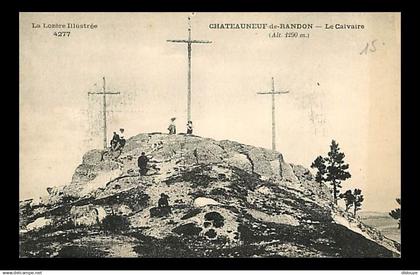 48 - Chateauneuf de Randon - Le Calvaire - Animée - Correspondance - Voyagée en 1929 - CPA - Voir Scans Recto-Verso