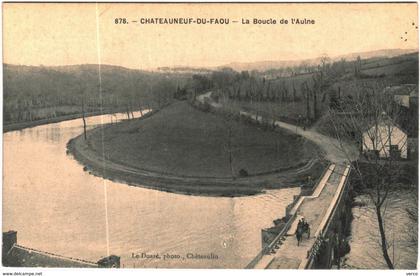 Carte Postale Ancienne de CHATEAUNEUF DU FAOU-la boucle de l'Aulne