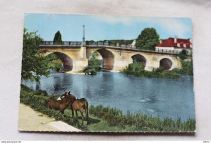 Cpm, Châteauneuf sur Cher, le pont neuf, Cher 18