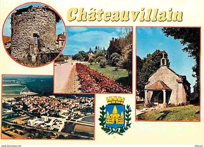 52 - Chateauvillain - Multivues - Blasons - CPM - Voir Scans Recto-Verso