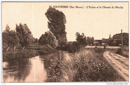 CARTE POSTALE ANCIENNE DE CHATEAUVILLAIN - 13 - MARMESSE l'aujon et le chemin du moulin