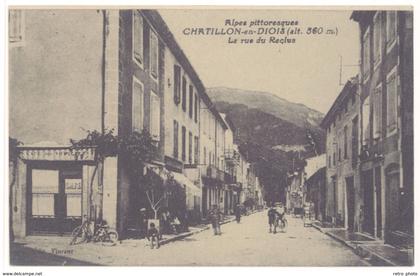 Cpa Châtillon en Diois - La rue des Reclus