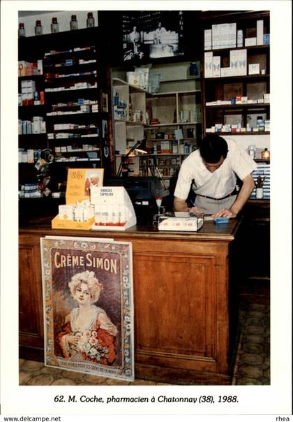 38 - CHATONNAY - pharmacien - pharmacie - 1988