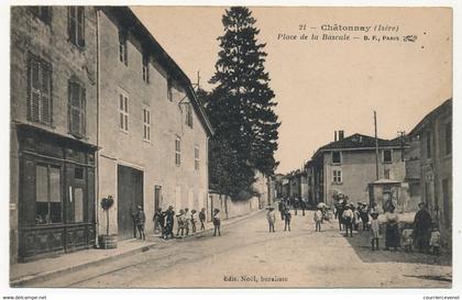 CPA - CHATONNAY (Isère) - Place de la Bascule