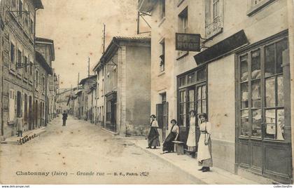 CPA FRANCE 38 " Châtonnay, Grande Rue".