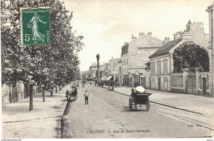 Carte  postale ancienne de CHATOU - Rue de St Germain